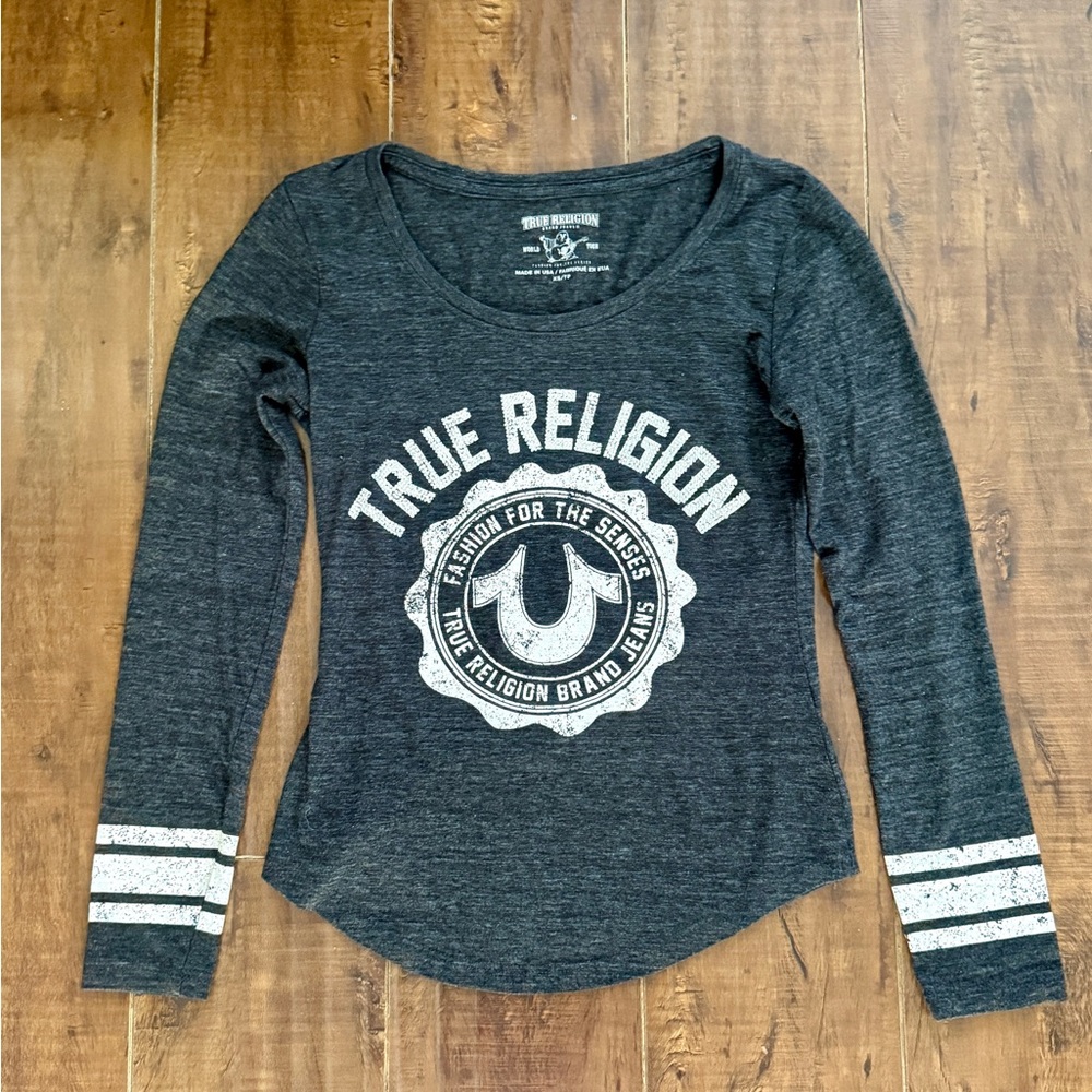 True Religion Women's Long Sleeve Tee